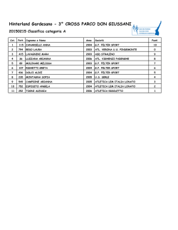 Classifica - Podismo Lombardo