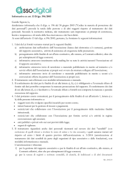 Informativa Privacy
