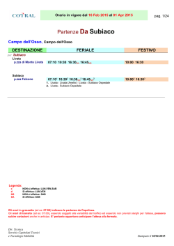 Partenze Da Subiaco