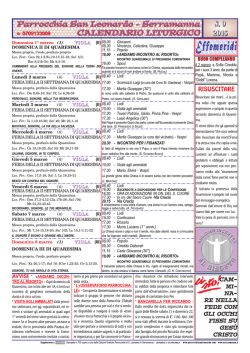 Foglio Avvisi Settimanali