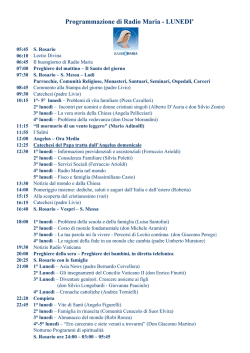 La guida settimanale dei programmi