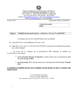 Avviso n.107 Francavilla al Mare, 26/02/2015 A tutto il personale