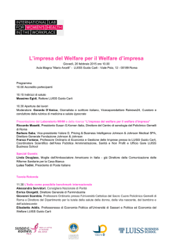 L`impresa del Welfare per il Welfare d`impresa