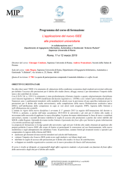 L`applicazione del nuovo ISEE alle prestazioni universitarie