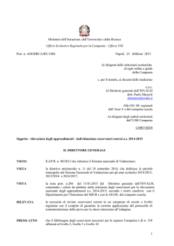 Rilevazione degli Apprendimenti a.s. 2014-2015