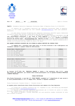notizie utili - Fipav Taranto