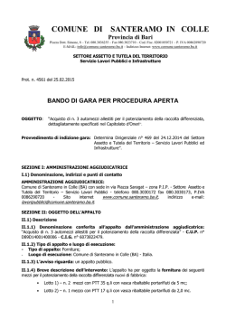 COMUNE DI SANTERAMO IN COLLE