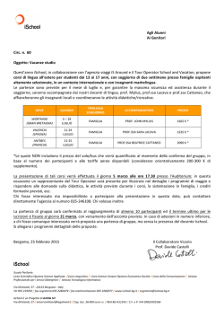 circolare n. 60 vacanze studio