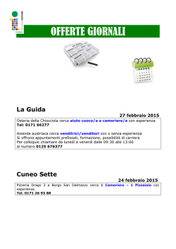 OFFERTE GIORNALI - Comune di Cuneo