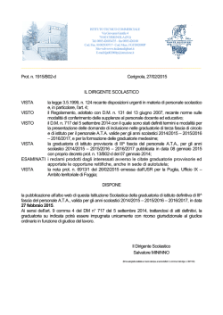 Decreto pubblicazione graduatoria istituto definitiva 3^ fascia ATA