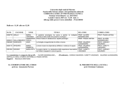 Psicologia clinica - Universit&agrave; di Palermo