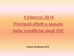bilancio 2014 - Ordine dei Dottori Commercialisti e degli Esperti