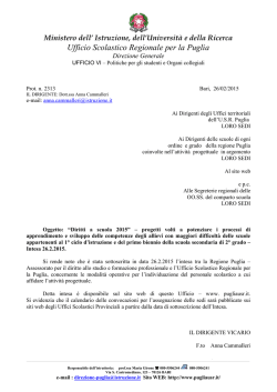 Ministero dell - Ufficio Scolastico Regionale per la Puglia