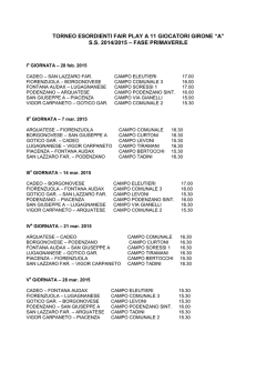 Calendari Esordienti Primavera 2015 - F.I.G.C