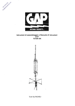Gap - Titan DX Manuale d`uso