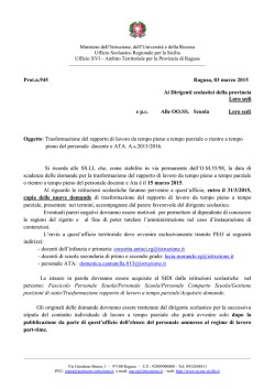 circolare P_T - Benvenuto nel sito ufficiale della FLC CGIL di