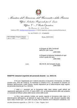 dotazioni organico a.s. 15-16