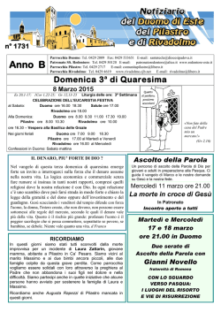 notiziario della settimana
