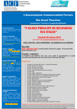 Convegno Ferrara 20.03.2015 - Associazione Nazionale
