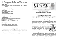 Bollettino settimanale della Parrocchia di Saccolongo