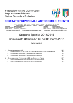 C.U. n&deg;82 del 06/03/15 Stag. 2014/2015