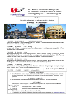 ROMA Gli echi della storia e della spiritualit&agrave; cristiana