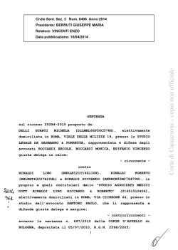 Cass. Civ., III, 10.04.2014, n. 8406