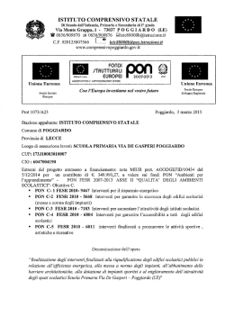 determina aggiudicazione definitiva gara PON FESR ASSE II