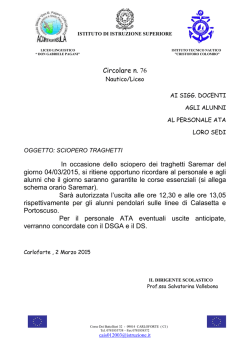 n. 76 siopero traghetto il 04 marzo 2015