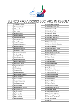 ELENCO PROVVISORIO SOCI AICL IN REGOLA