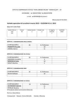 dati scrutinio organizzazioni sindacali rsu 2015