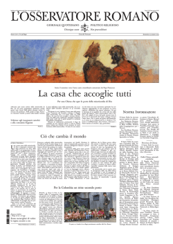 L`OSSERVATORE ROMANO