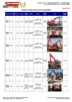 ELENCO CARICATORI USATI DISPONIBILI