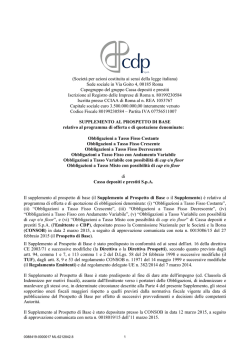 Supplemento al Prospetto
