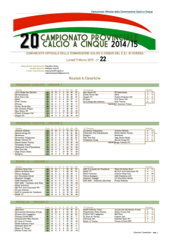 Comunicato 22 del 09/03/2015