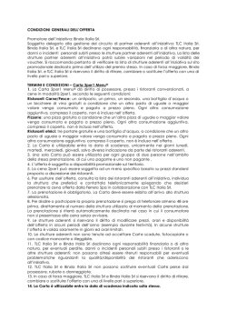 Termini e condizioni - DAL 1&deg; MARZO AL 17 MAGGIO 2015 Effettua