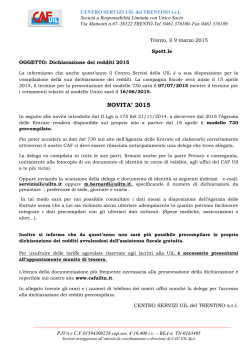 Lettera e recapiti - CAF UIL del Trentino