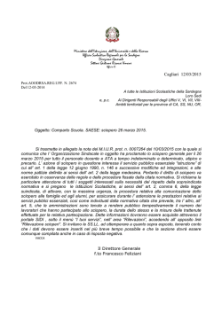 Nota USR - Sardegna Sciopero
