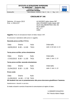 Circ_346 Prove di simulazione Esami di Stato Classe 5