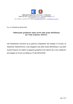 Graduatoria provvis. sc.infanzia 2015- V.Bonn
