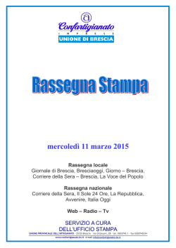 mercoled&igrave; 25 marzo 2015 Rassegna locale