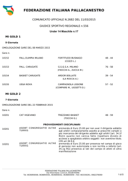 FEDERAZIONE ITALIANA PALLACANESTRO