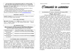 Comunit&agrave; in cammino - Unit&agrave; Pastorale Madonna dell`Aiuto