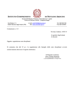 113. Modalit&agrave; comunicazione note disciplinari