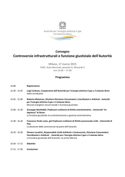 Controversie infrastrutturali e funzione giustiziale dell