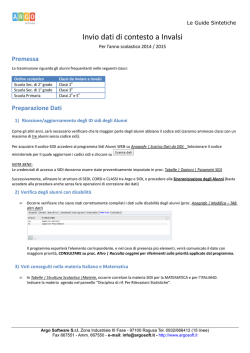 preparazione e invio dati di contesto a Invalsi - 2015