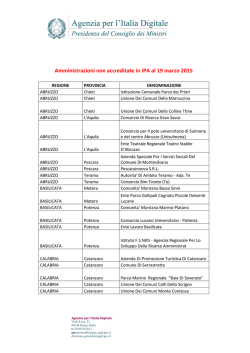Soggetti non iscritti a IPA (aggiornamento 19-3-2015)