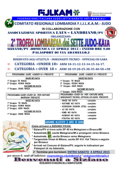 Locandina Informativa Stage & Gara dei Sette Judo