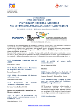 l`interazione ricerca-industria nel settore del solare a