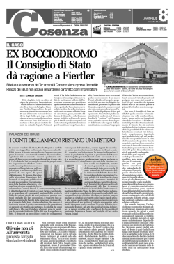 Garantista 24 3 2015 - delibere di giunta comune di cosenza